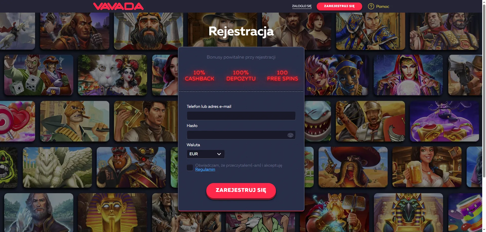 Rejestracja konta w Vavada Casino &mdash; krok po kroku