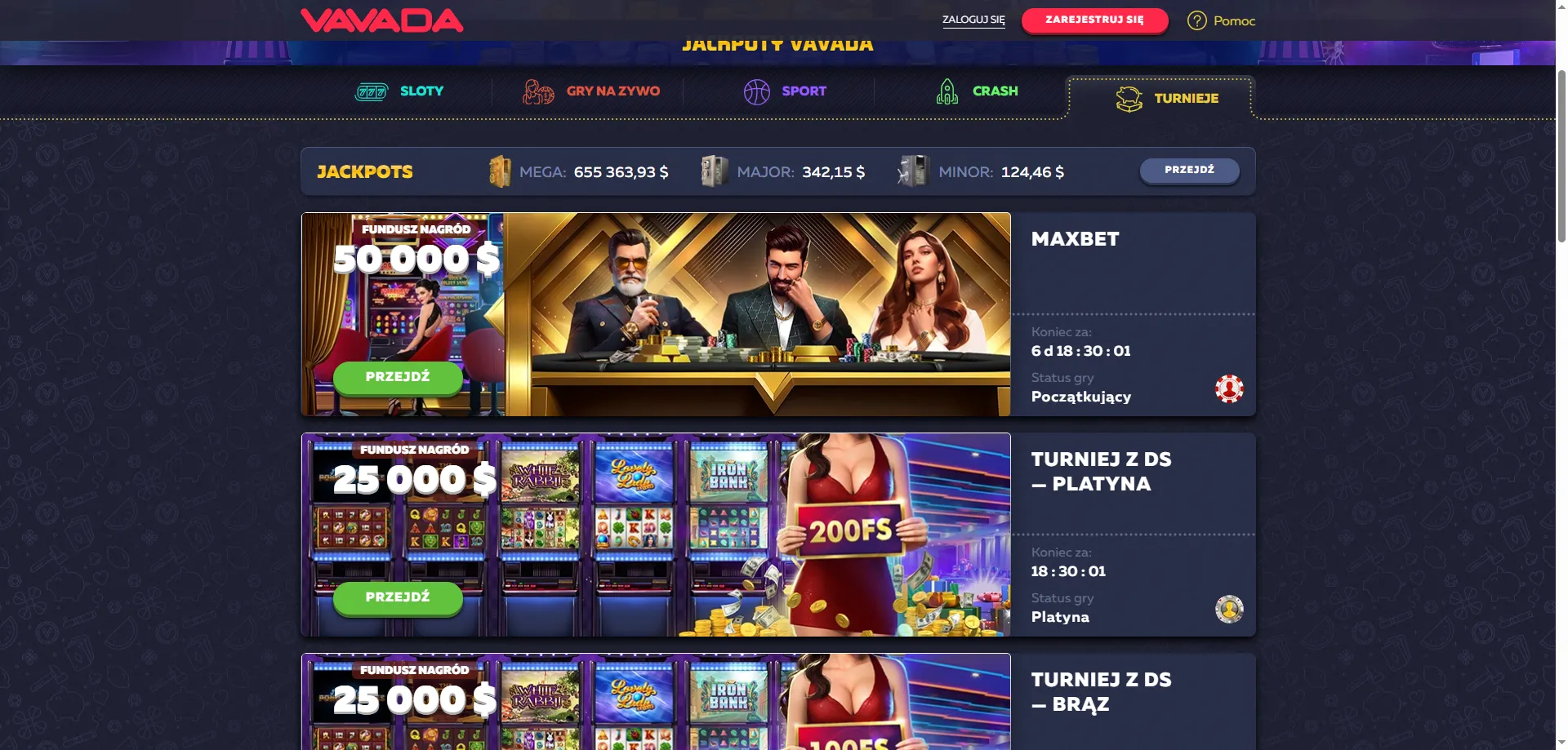 Bonus powitalny Vavada Casino &mdash; 100% do 5000 PLN i 100 darmowych spin&oacute;w